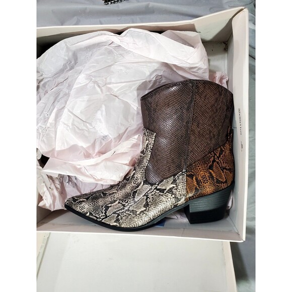 JUSTFAB Women's Violet Western Booties, Violet Brown 7.5 SKU: BS2045608 - Picture 11 of 16